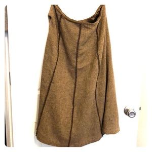 Eddie Bauer wool textured A line midi skirt